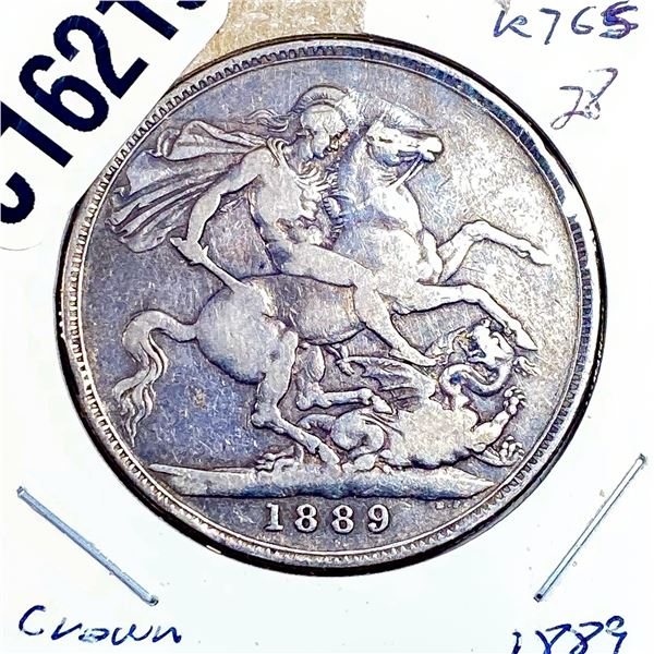 1889 Silver GB 1 Crown XF