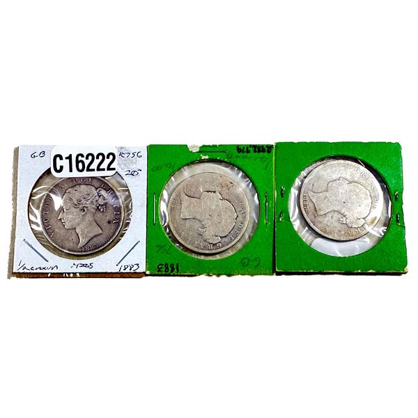 Various Dates Various Silver Coins VF