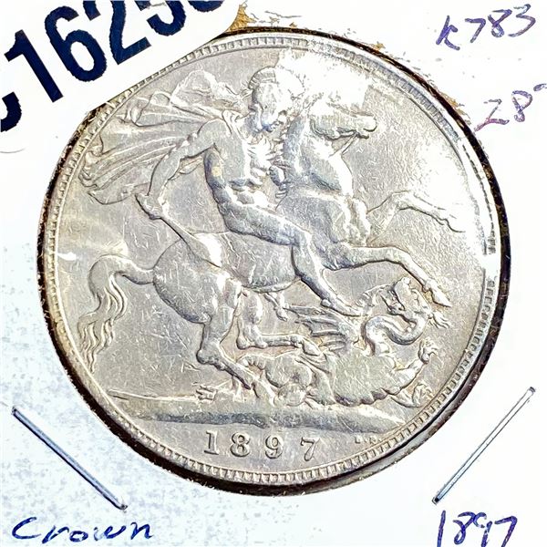 1897 Silver GB 1 Crown VF