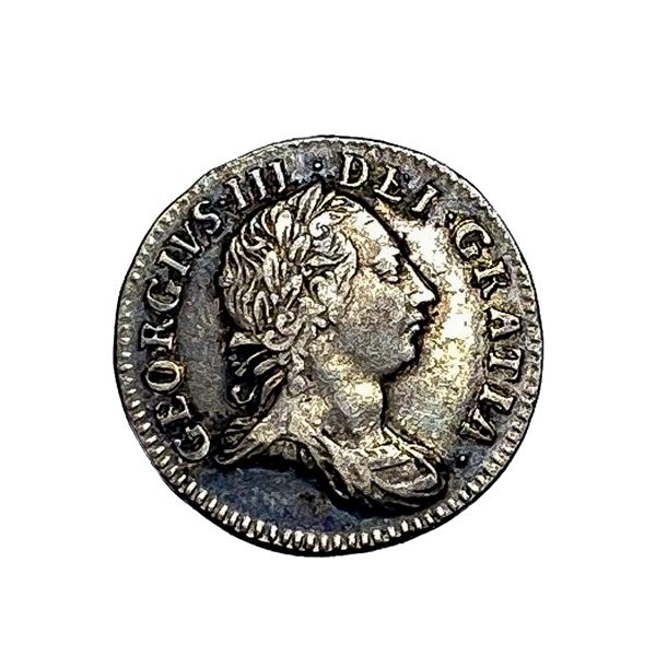 1762 Silver George III 3 Pence AU