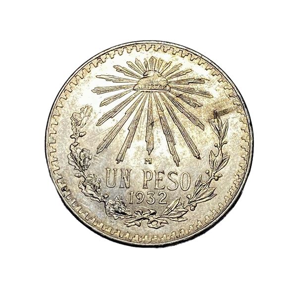 1932-M Silver Mexico 1 Peso MS