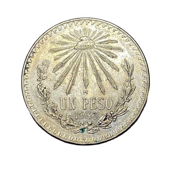 1935-M Silver Mexico 1 Peso AU+