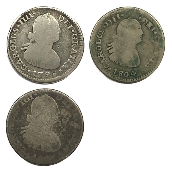 Various Dates Silver Mexico 1 Reales Fine