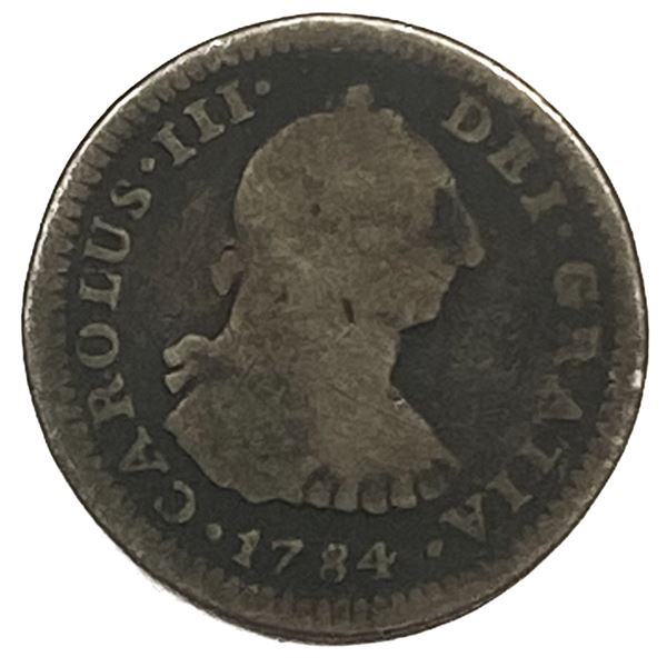 1784 Mo Silver Mexico 1 Real Fine