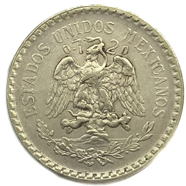 1924-M Silver Mexico 1 Peso AU