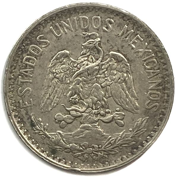 1907-M Silver Mexico 1 Peso AU