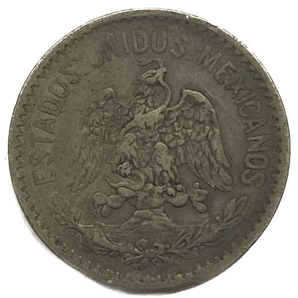 1907-M Silver Mexico 50 Centavos XF