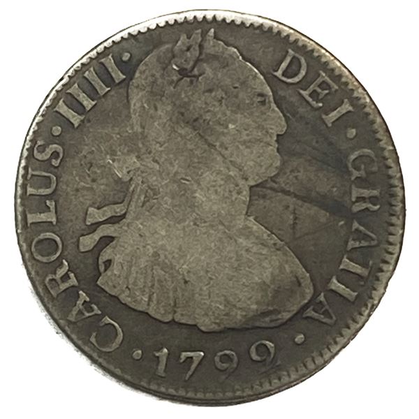 1799 Mo Fm Silver Mexico 2 Reales VF
