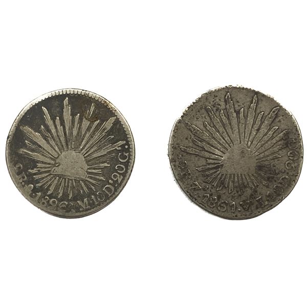 Various Dates Silver Mexico 2 Reales VF