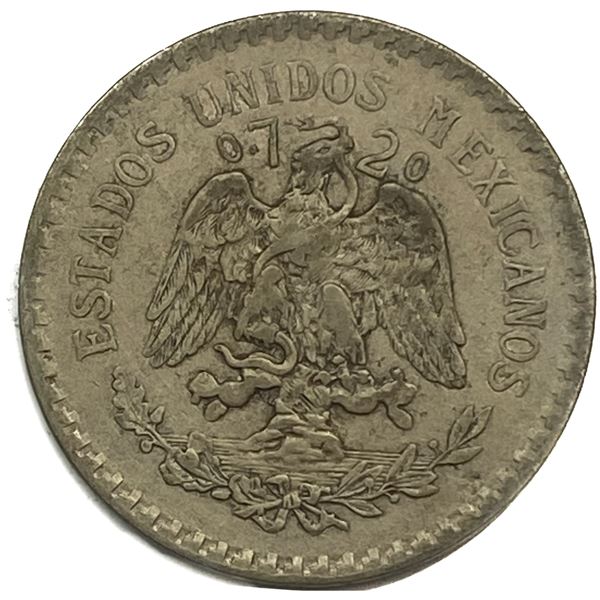 1924-M Silver Mexico 1 Peso XF