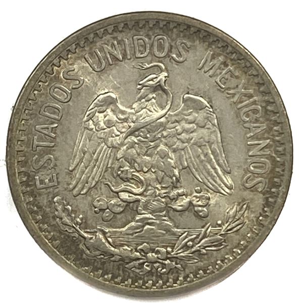 1907-M Silver Mexico 1 Peso AU+