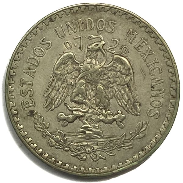 1938-M Silver Mexico 1 Peso XF