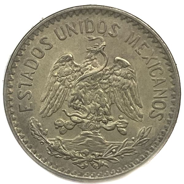 1914-M Silver Mexico 50 Centavos AU
