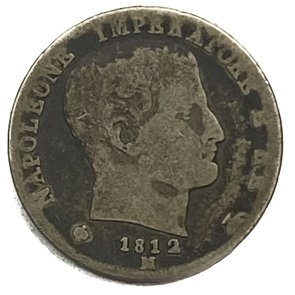 1812 Silver Italy 1 Lira Fine