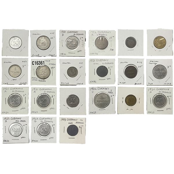 Various Dates Germany Werner Republic of 20 Type Coins
