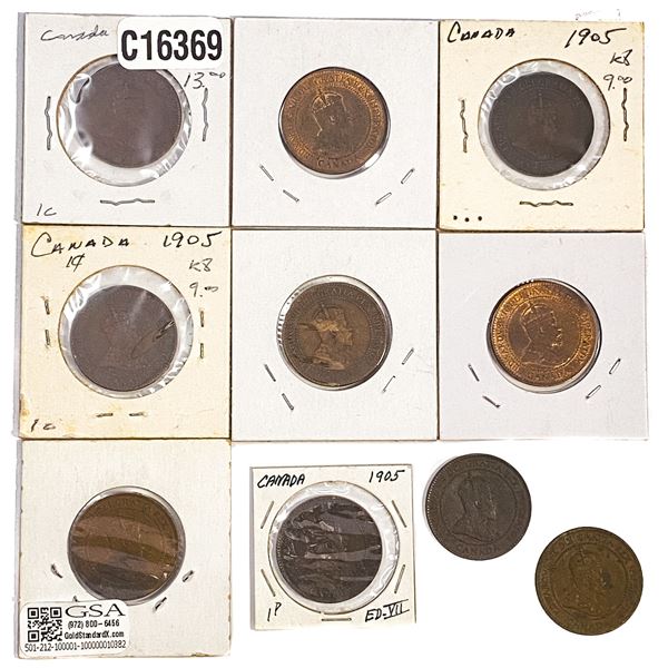 Various Dates Various Canada Coins