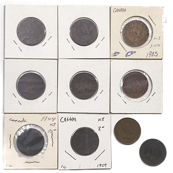 Various Dates Various Canada Coins