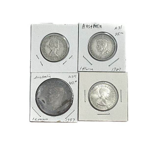 [4 Coins]1927-1961 Australia Silver Type Set