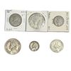 Image 1 : [6 Coins]1947-1968 Panama Silver Type Set