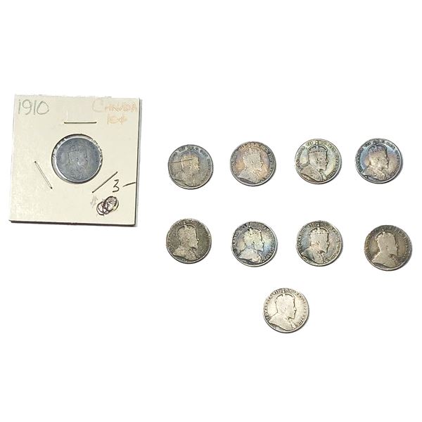 [10 Coins]1910 Canada 10 Cents