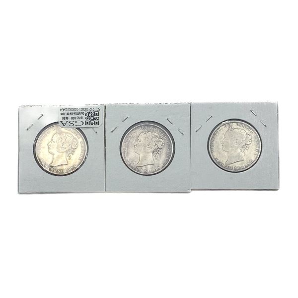 [3 Coins]1870-1874 Newfoundland 50 Cents