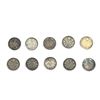 Image 2 : [10 Coins] 1908-1910 Canada 10 Cents
