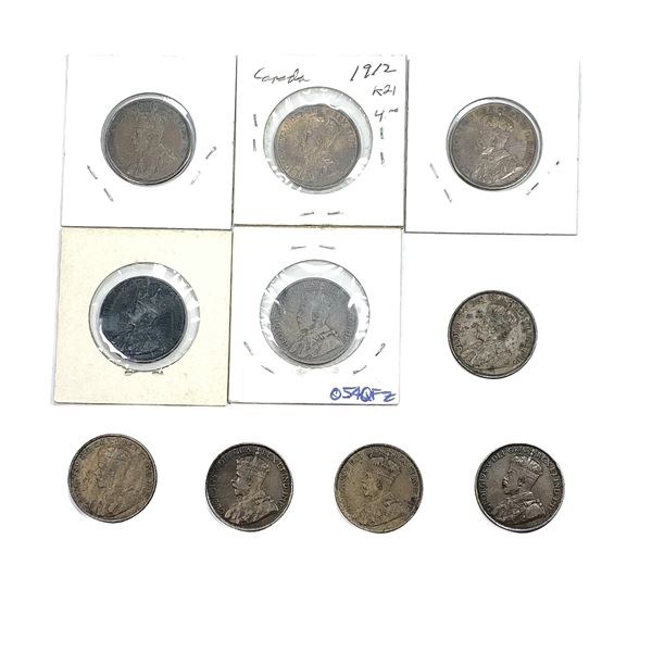 [10 Coins] 1912 Canada 1 Cent