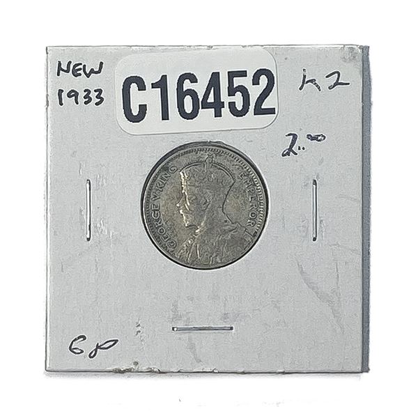 1933 New Zealand 6 Pence