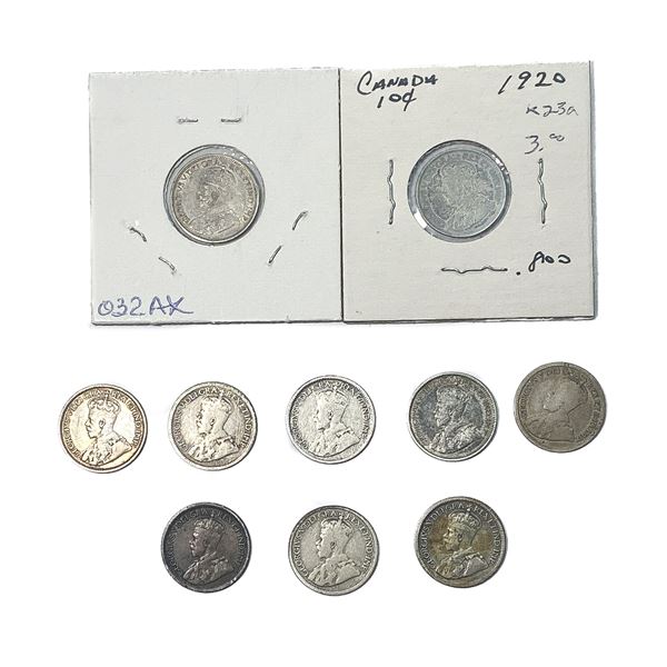 [10 Coins] 1919-1920 Canada 10 Cents