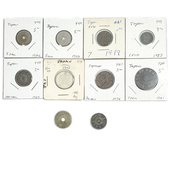 [10 Coins] 1876-1965 Japan Coin Lot