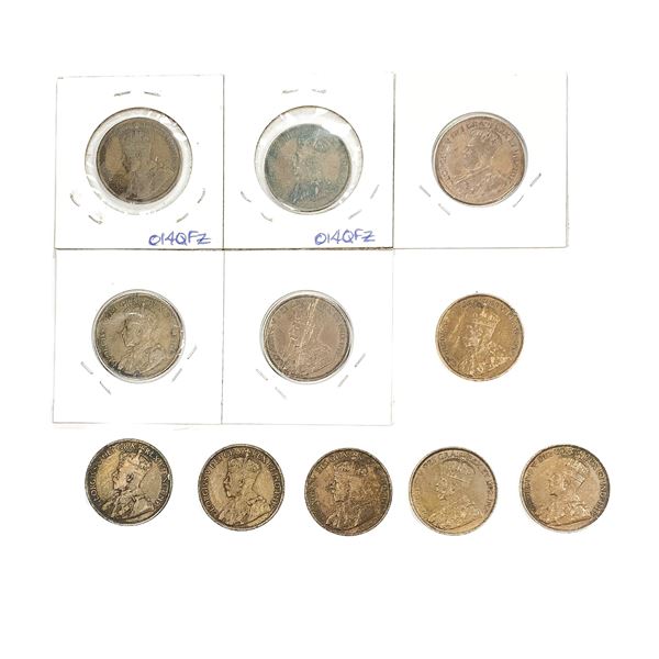 [10 Coins] 1913 Canada Large Cent