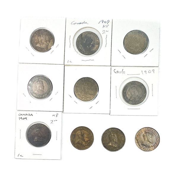 [10 Coins] 1909 Canada 1 Cent