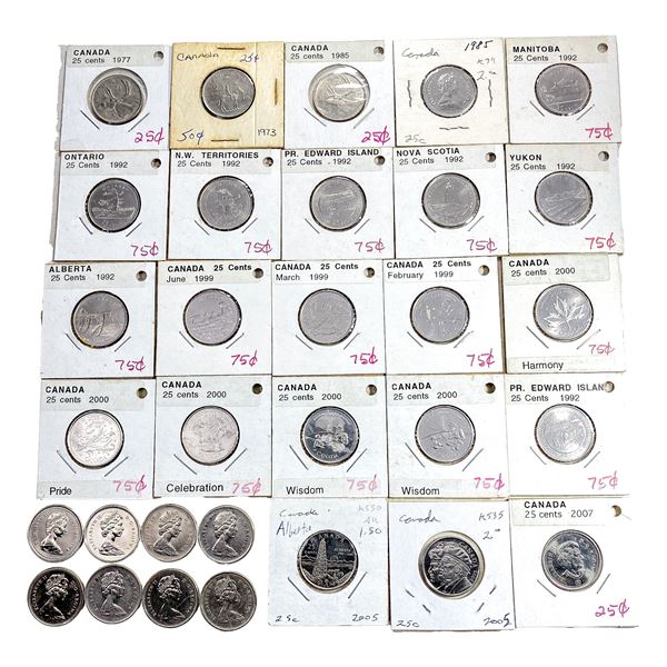Various Dates Various Canada Coins