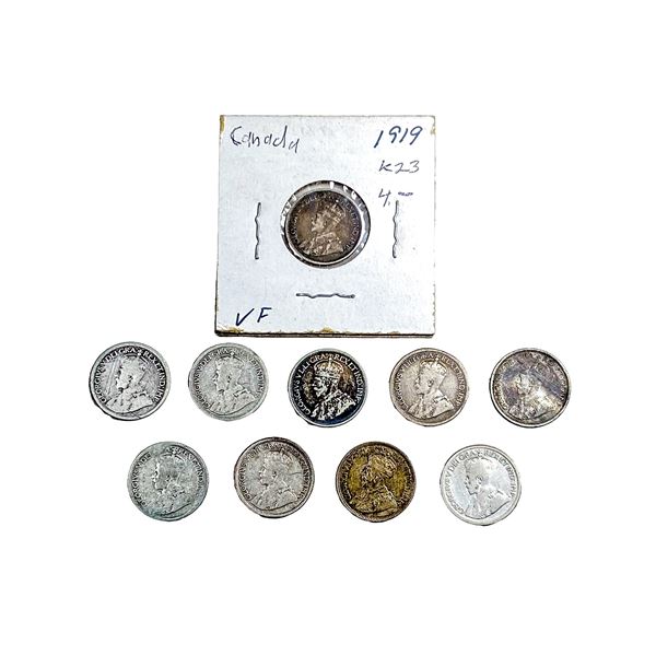 Various Dates Various Canada Coins