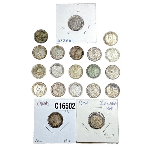 Various Dates Various Canada Coins