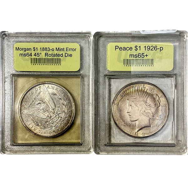 2 Coin Silver Dollar Lot USCG