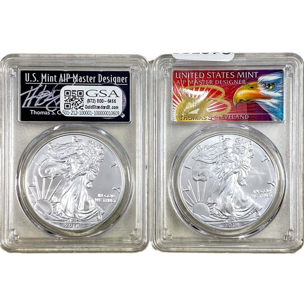 [2] 2018-2019 Silver Eagle PCGS MS70