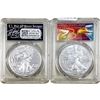 Image 1 : [2] 2018-2019 Silver Eagle PCGS MS70