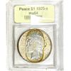 Image 1 : 1925-S Silver Peace Dollar USCG MS64