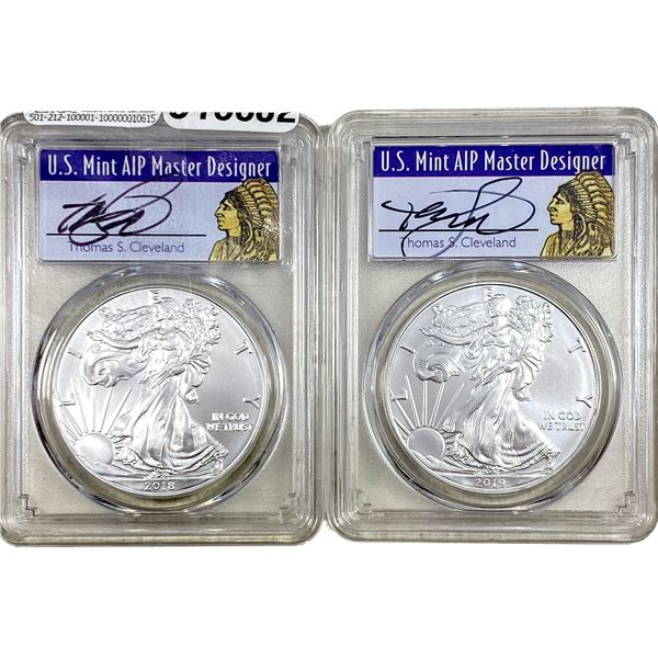 [2] 2018-2019 Silver Eagle PCGS MS70
