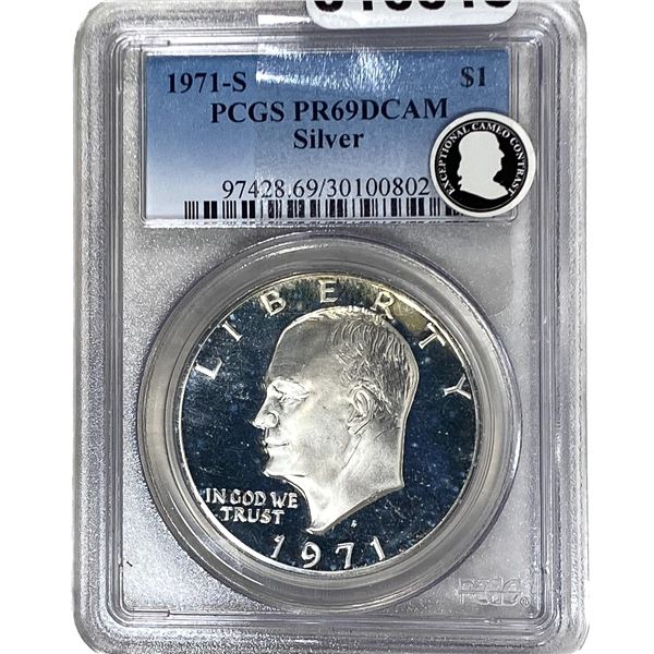 1971-S Eisenhower Dollar PCGS PR69 Dcam Silver