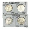 Image 1 : 4 Silver Walking Liberty 50c Various Dates