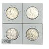 Image 2 : 4 Silver Walking Liberty 50c Various Dates