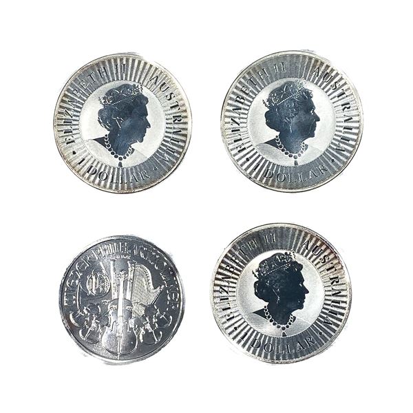 4 1oz Silver Coins Lot