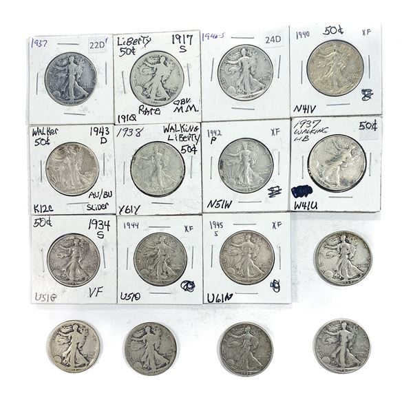 [16] Silver Waling Liberty 50C Lot