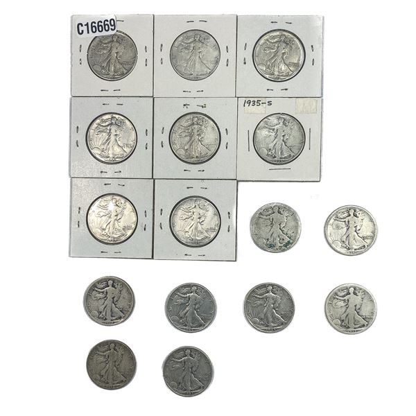 [16] Silver Waling Liberty 50C Lot