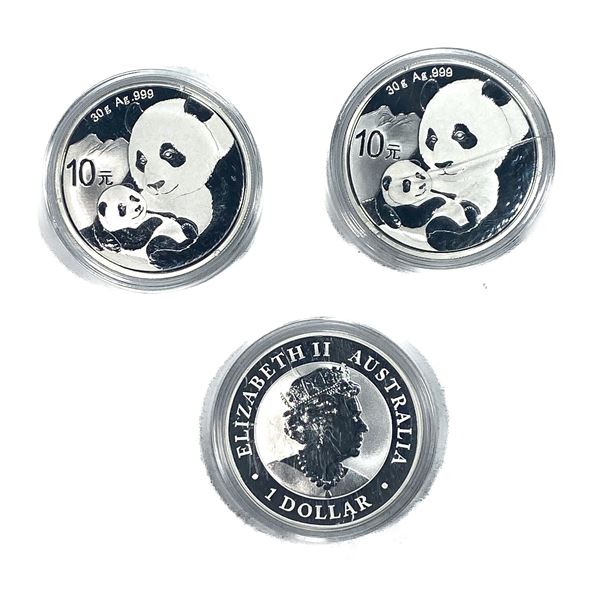 [3] 2019 1oz Silver Coin Lot