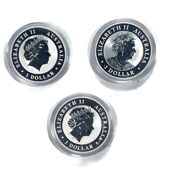 [3] 2018-2019 1 oz Silver Australian Coins
