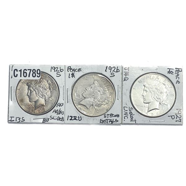 [3 Coins]1926-1927 Silver Peace Dollar