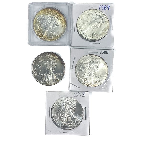 [5 Coins]1988-2018 Silver Eagle